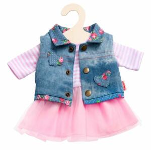 Tüllkleid mit Jeansweste Gr. 35-46 cm
