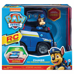 Paw Patrol RC Fahrzeug Chase Polizei Cruiser - blau mit Figur und Fernsteuerung Maßstab 1:24 - 5 Batterien AAA erforderlich (nicht enthalten) - ab 3 Jahren