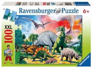 Ravensburger Puzzle XXL 100 Teile Dinosaurier - Unter Dinosauriern - ab 6 Jahren