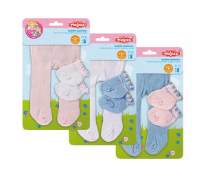 Strumpfhose mit Söckchen für Puppen Gr.35-46cm