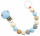 Schnullerkette nature blau