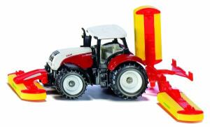 Steyr mit Pöttinger Mähwerkskombination