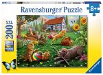 Puzzle XXL 200 Teile Tierkinder - Entdecker auf vier Pfoten