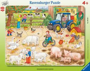 Ravensburger Rahmenpuzzle 40 Teile Bauernhof - Auf dem großen Bauernhof - ab 4 Jahren
