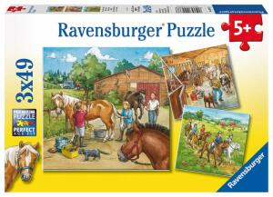 Ravensburger Puzzle 3x49 Teile Mein Reiterhof - ab 5 Jahren