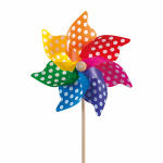 Windmühle Dots Ø45cm H:110cm auf Holzstab