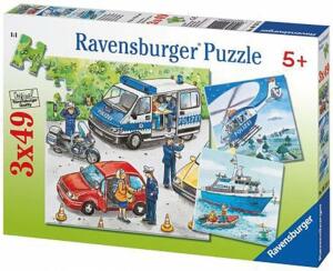 Ravensburger Puzzle 3x49 Teile Polizeieinsatz - ab 5 Jahren