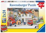 Ravensburger Puzzle 2x24 Teile Feuerwehr - Bei der...