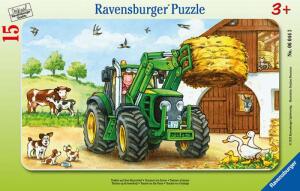 Ravensburger Rahmenpuzzle 15 Teile Bauernhof - Traktor auf dem Bauernhof - ab 3 Jahren