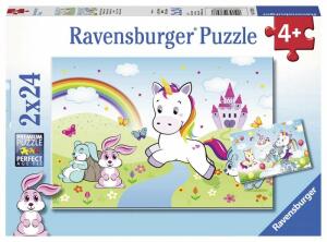 Ravensburger Puzzle 2x24 Teile Einhorn - Märchenhaftes Einhorn - ab 4 Jahren