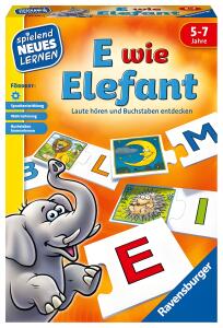 Lernspiel E wie Elefant - Laute hören und Buchstaben entdecken