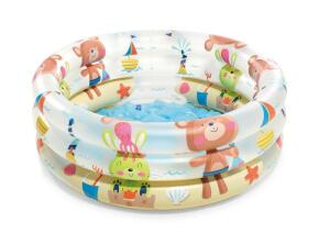 Baby Pool 3 Ringe 61x22cm aufblasbarer Boden - ab 1 bis 3 Jahren
