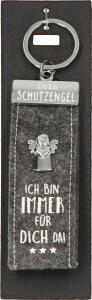 Schlüsselanhänger Filz Schutzengel grau ich bin - immer für dich da! Glücksfilz, Depesche