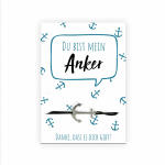 Armband mit Sprüchekarte Du bist mein Anker -...