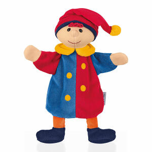 Kinderhandpuppe Kasper 24x21x8cm - für kleine Kinderhände, aus Softvelour und Gesichtsstoff, - Sterntaler