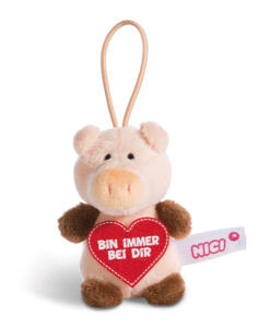 Nici Schwein Plüsch 8cm Loop Bin immer bei Dir - mit elastischer Schlaufe, ab 3 Jahren