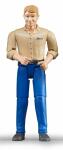 Mann mit hellem Hauttyp und blauer Hose
