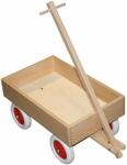 Holz-Kastenwagen klein mit Kunststoffrädern