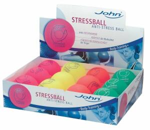 Anti-Stressbälle 7,5cm 4-fach sortiert - 12 Stck. im Display