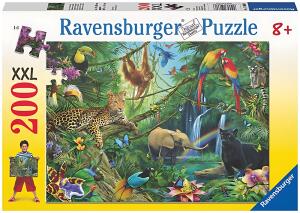 Puzzle XXL 200 Teile Tiere - Tiere im Dschungel - ab 8 Jahren
