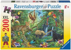 Ravensburger Puzzle XXL 200 Teile Tiere - Tiere im Dschungel - ab 8 Jahren