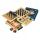Spielesammlung FSC100% Holz Mini 20x20x5cm - Box aus Kiefeholz mit verschiedenen Spielmöglichkeiten, - Schach, Backgammon, Dame, Würfelspiele, - geeignet ab 6 Jahren