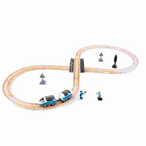 Eisenbahnset 26-teilig aus Holz - ab 3 Jahren