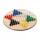 Halma rund Durchmesser 29cm - aus Heveaholz, 3x15 Spielsteine für die 3 Personen Variante, - geeignet ab 6 Jahren