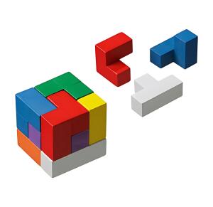 Soma Würfel bunt 8x8x8cm - Geschicklichkeitsspiel, Knobelwürfel