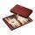 Backgammon Kos Medium 36x23x5cm - aus Pappelholz und Ahornholz, rotbraun gebeizt, - geeignet ab 6 Jahren