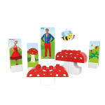 Biobuddi Bausteine Pilzwiese - 15 bunte Bausteine, 9...