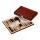 Backgammon Saloniki Mini 20x13x3cm - aus Pappelholz und Ahornholz, rotbraun gebeizt, - geeignet ab 6 Jahren