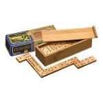 Domino Doppel 6 Holzbox 17x5x4cm - aus Bambus mit 28...