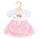 Einhornkleid Hannah 35 bis 45cm - Einhorndruck und Blütenapplikationen