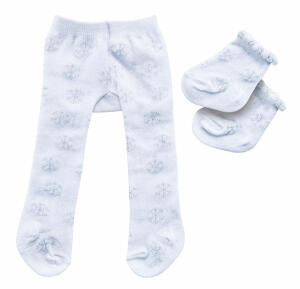 Strumpfhose mit Söckchen Eiskristalle 28 bis 35cm - Heless