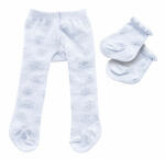Strumpfhose mit Söckchen Eiskristalle 28 bis 35cm -...
