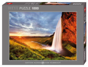 Heye Puzzle Standard 1000 Teile Wasserfall - gelegte Größe 50 x 70 cm, Seljalandsfoss