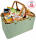 Kaufladen Einkaufskorb mint 26x16x14cm gefüllt - mit Miniaturartikeln sortiert, aus Baumwolle und Polyester, - mit Tragegriff aus Weide, - zusammklappbar durch 2 Aufstellstäbe, ab 3 Jahren, Tanner
