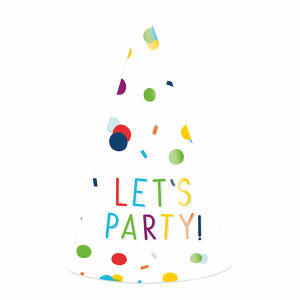 Partyhut 8ST Confetti Birthday AMSCAN 9906356