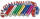 Luftschlangen metallic 7mm x 4m, 3 Stück