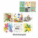 Servietten 20er 33x33cm neutrale Motive sortiert - Idena
