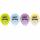 4 Latexballons LED Sterne Happy Birthday, 27,5 cm