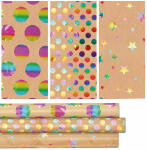Geschenkpapier 150x70cm Rainbow Hotstamp sortiert -...