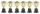 6er Set Pokale, 10 cm