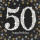 Servietten 16er 33x33cm Sparkling Celebration 50 - gold silber Amscan