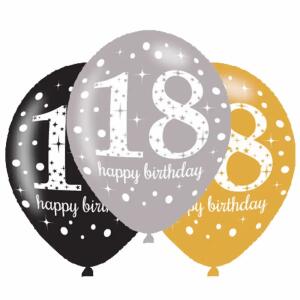 Luftballons Zahl 18