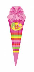 Folienballon Schultüte rosa 3583301 25x76cm