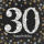 Servietten 16er 33x33cm Sparkling Celebration 30 - gold Silber Amscan