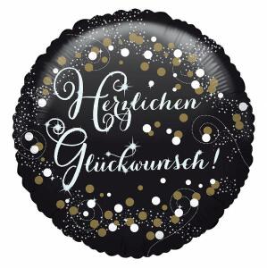 Folienballon Herzlichen Glückwunsch AMSCAN 3771401 Sparkling