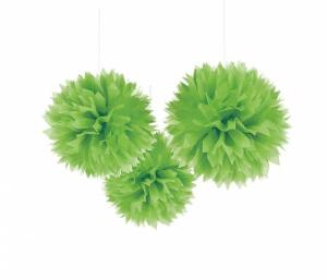 Hängedekoration - Pom Pom 3 Stück, grün, ca. 40,6cm